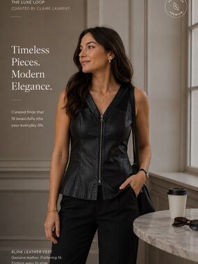 Blink Leather Vest - Black